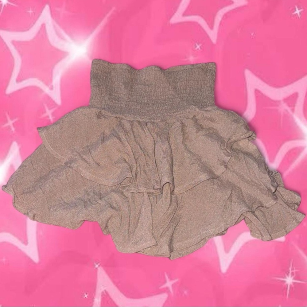 SHEIN Textured Brown Skirt